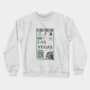 Las Vegas flight ticket boarding pass abstract Crewneck Sweatshirt